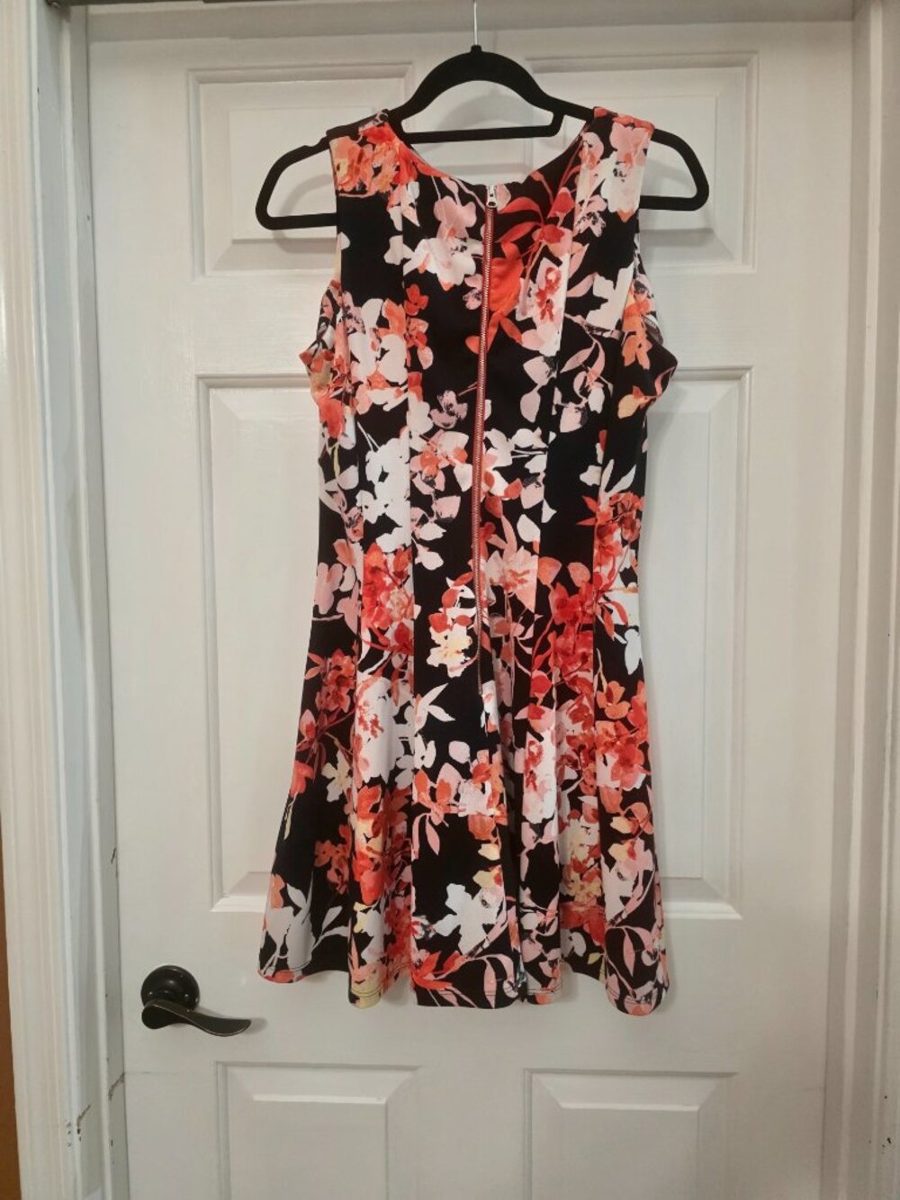 Dress Barn Fit & Flare Floral Dress with key-hole - Picture 3 of 5